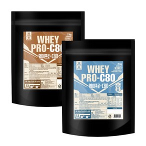 SP스포츠 웨이프로 C80 초코쉐이크맛+밀크쉐이크맛 2kg, 1개