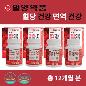 일양 혈당건강 면역건강 바나바잎 코로솔산, 4개, 90정