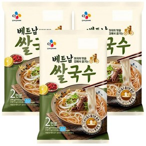 CJ제일제당 베트남 쌀국수 2인분375gX3, 375g, 3개