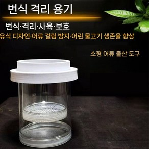 구피 부화통 수조 격리 작은 물고기 인큐베이터 치어통, 1세트, 화이트