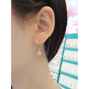 14K 골든볼8mm 원터치귀걸이(GF136)