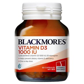 Blackmoes Vitamin D3 1000IU 60 Capsules, 1개, 60캡슐, 60정