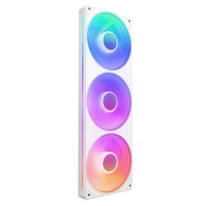 NZXT F360 RGB Coe White 3 팬 탑재 360mm 싱글 프레임 RGB 팬 RF-U36HF-W1 FN2267, 화이트_2x 120mm, 1개