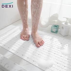 DEXI 욕조 미끄럼방지 욕실깔판 흡착매트 40x100, 화이트