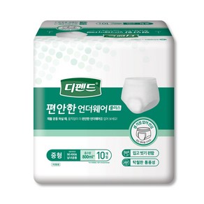 디펜드 편안한언더웨어 플러스 중형 10매입 1팩-24087, 10매, 1개