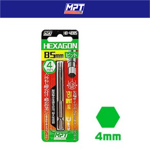 MPT 육각비트 렌치 HB-4085 4MM 85MM 임팩 드라이버 비트 비트 임팩용 엠피티, 1개