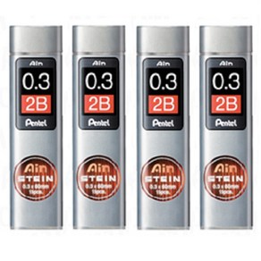 펜텔 아인 슈타인 샤프심 0.3mm AIN STEIN C273, 4개(2B+2B+2B+2B)
