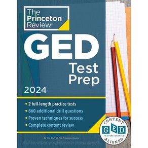 Pinceton Review GED Test Pep 2024: 2 Pactice Tests + Review & Techniques + Online Featues