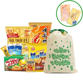 25년 어린이날 7종선물세트+응원카드 간식 과자 어린이집 학원 학교 행사 생일간식 롯데제과 오리온 농심, 1세트, 05_어린이7종