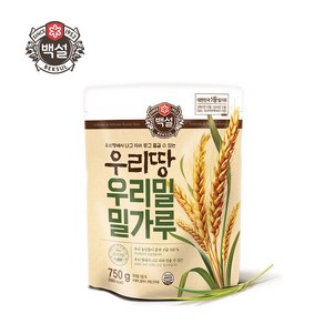 백설 우리땅 우리밀 밀가루 750g, 1개