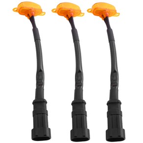 3pcs LED 그릴 실행 램프 프론트 범퍼 후드 그릴 LED 빛 2004-2014 & 2014-up Fod F150 / F250 랩터 (그릴 포함), 하나, 노란색 & 블랙