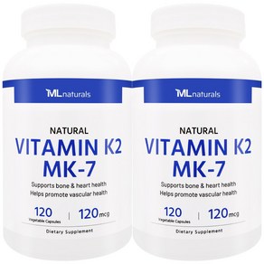 [미국빠른직구] 신제품 마이라이프 내추럴스 비타민 K2 120mcg (as MK-7) 120정, 2개