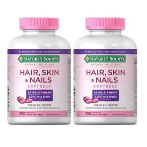 네이처스바운티 헤어 스킨&네일 250 소프트젤 NATURE'S BOUNTY HAIR SKIN AND NAILS, 2개, 250정