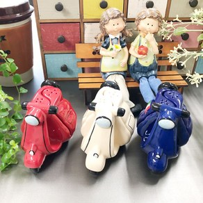 Countryitem 이탈리안 스쿠터 도자기 데코 소품 3color