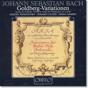 JOHANN SEBASTIAN BACH - GOLDBERG VARIATIONEN / GERARD CAUSSE DMITRY SITKOVETSKY MISHA MAISKY 바흐 : 골드베르크 변주곡 - 현악 삼중주 편곡 오스트리아수입반, 1CD