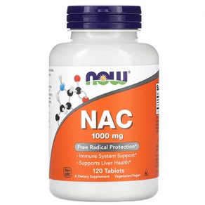 나우푸드 NAC 고함량 1000mg 면역강화 1개 120정 NOW