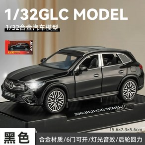 벤츠 GLC 400E SUV 1/32 자동차 모형 피규어 미니카 미니어처, 한국, 블랙, 1개