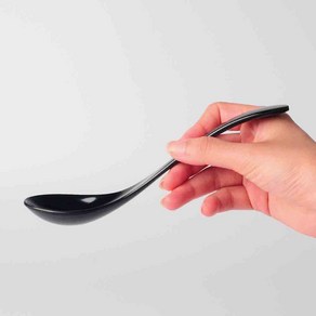 퓨전 멜라민숟가락 5색컬러, 검정, 1개