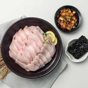 [인어교주해적단] 삼치회 슬라이스 필렛 300g 500g (맛간장 김 구성), 삼치회 슬라이스 300g, 1개