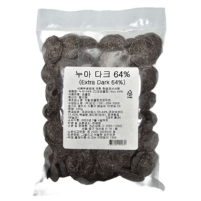 베이킹파티 카길 익스트라다크 64% 다크커버춰 초콜릿 1kg, 1개