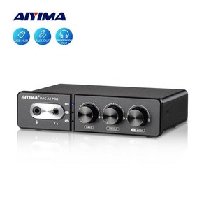 꼬다리dac 휴대용dac 끝판왕 2세트 AIYIMA 오디오 DAC-A2 프로 USB 게임 DAC 헤드폰 앰프 허브 USB 미니 디, 01 DAC-A2 Po