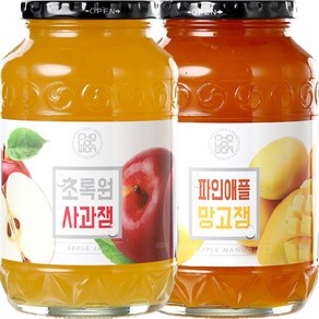 초록원 사과잼 1kg + 파인애플망고잼 1kg, 2개