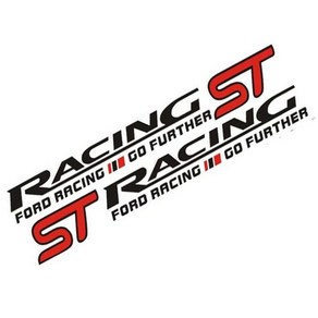 RACING ST 레이싱 스티커 차량용 양방향 튜닝 데칼 화이트 블랙 50cm