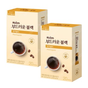 동서 맥심 부드러운 블랙 모카골드 20T X 2개(40T) 설탕 커피믹스, 2개