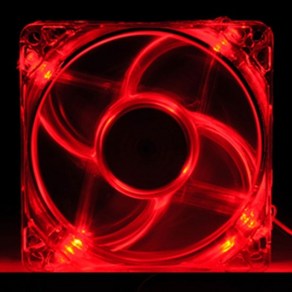 [쿨러텍] CT-8025 RED LED-4P [시스템쿨러/80mm], 상세페이지 참조, 1개