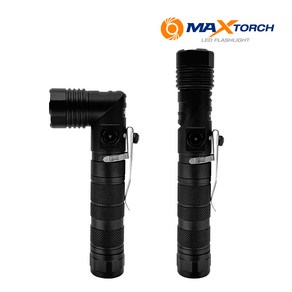 맥스토치 MTZR 350[POLICE / SECURITY] 충전식 ㄱ자 ZOOM LED랜턴 + 5칼라 필터 LED 후레쉬 BLACK색상 단품(배터리 제외), 1개
