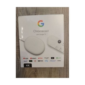 Google TV 4K UHD 미디어 스트리머가 탑재된 Google Chomecast Snow 119485, 1개