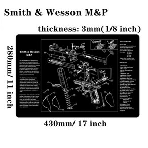 총기손질도구 꼬질대 a15 ak47 glock 1911 gunsmith bench 패치 패드 용 청소 매트 disassembly 소총 수리 빌드 도구 키트 용품 총 청소, 스미스 웨슨, 1개