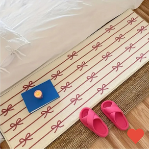 [민즈플러스] 발매트 리본 주방 욕실 거실 러그 마룻바닥 KK954, 블루