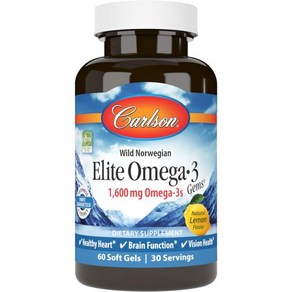 Calson - Elite Omega-3 Gems 1600 mg Omega-3 Fatt Calson - Elite Omega-3 Gems 오메가-3 지방산 1600mg(EP, 60정, 1개