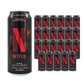 넷플릭스 에너지드링크 오렌지망고맛, 24개, 500ml