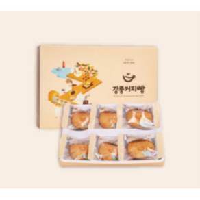 강릉 커피빵 (개별포장) (선물용), 6개, 180g