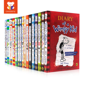 16 Books/set Diay of A Wimpy Kid 영어원서 영어 배우기 스토리 북스 어린이를 위한 조기 교육 만화책, 16 books