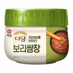 CJ제일제당 풍미업 다담 보리쌈장 570g 캠핑필수템 간편요리 분식 쏘울푸드 발효식품 자취템 간편식, 1개