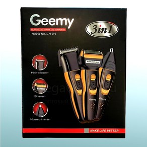 면도기Geemy 3in1.충전식 면도기 및 트리머 세트.모델 번호:GM-595.헤어 클러퍼 면도기 코 트리머, GM-595