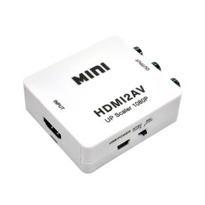 HDMI to AV 변환 컨버터 디지털 HDMI 신호를 아날로그 3RCA로 변환, (HD-V02) HDMI to AV 변환 컨버터, 1개