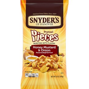 스나이더 하노버 프레즐 허니 머스타드 & 어니언 340g Snyde's of Hanove Petzel Honey Mustad & Onion 340g, 1개