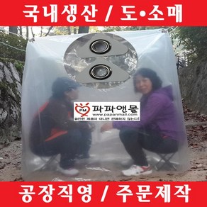 파파앤몰 국산 4각고리형비닐쉘터(일반형: 상단고리 4개+하단고리 4개) 비닐텐트 비닐커버 바람막이비닐 비박 백패킹 캠핑 야영 낚시, 1개, 4각고리형비닐쉘터(일반형/1인용)