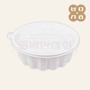 백만상회 [COM]일회용 냉면용기 195파이 소 (백색), 1개, 200세트