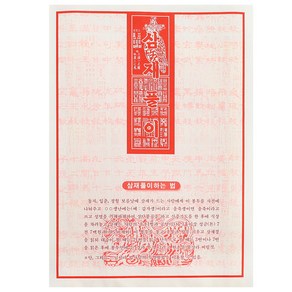 종이 삼재풀이 불교용품 재수 액운소멸 정초용품, 1개, 낱개