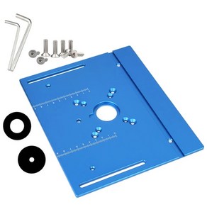 범용 목공 라우터 테이블 작업대 트리머 라우터 리프트 키트 및 알루미늄 라우터 플레이트 65mm 직경 조각 마하, 5) A Blue, 1개