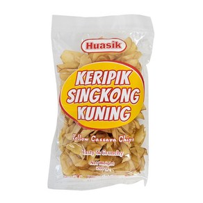 인도네시아 Huasik 끄리삑 싱콩 꾸닝 카사바칩 200g 과자 / KERIPIK SINGKONG KUNING, 1개