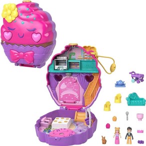 ​Polly Pocket 스위트 컵케이크 컴팩트 장난감, 1개