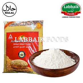 AASHIRVAAD Whole Wheat Chakki atta 5kg / 차키아따 (밀가루), 1개