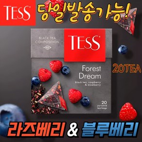 테스 라즈베리&블루베리 포레스트 드림 과일 허브티 홍차 삼각티백 TESS FOREST DREAM