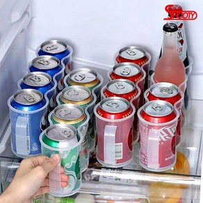냉장고 음료수 정리 맥주 트레이 캔 수납 보관 디스펜서, 1개